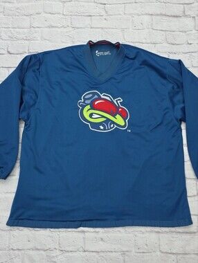 Vtg Columbus Blue Jackets Jacket Mens XXL NHL Hockey Reversible Pullover Stinger
